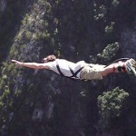 Jumping off the world’s highest bungee jump in the Eastern Cape Province of South Africa.